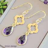 Amethyst Ohrhänger vergoldet (8331)