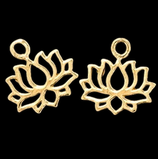 925 Lotus () - 8x11.5mm - vergoldet (4728) -
