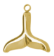 Anhänger Walfischflosse (1) - 12mm Edelstahl - golden (451252)