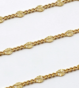 Kette (30cm) - Sternplättchen - vergoldet (4086)