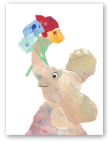 347 Elefant mit Blumen