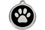 Médaille Red Dingo noire "patte" - Moyen Modèle