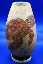 Sea Turtle Vase with Base