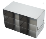 Gradilla Horizontal de acero inoxidable, para utilizar en sistemas de refrigeración Vertical, acomoda 6 cajas de 2" alto de cartón, policarbonato, polipropileno o metálicas, Marca Crystal Tech. UF-232