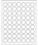 Etiquetas Laser Tough-Spots® de 25 mm diámetro para Microtubos de 15-50 ml. Paquete con 20 hojas c/63 pzs. en color blanco, Marca Heathrow Scientific HEASPOT-4000