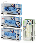 Soportes de alambre recubiertos de HDPE para cajas de guantes, Marca Heathrow Scientific HS23457 p/1 caja & HS23458 p/3 cajas de guantes