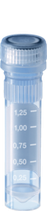 Microtubo roscado de 2 ml, Graduado, fondo cónico con faldón, con moleteado, transparente, tapón montado, n campo de rotulación impreso, PCR Performance Tested, c/500 SARSTEDT 72.694.406