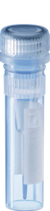 Microtubo roscado de 0.5 ml, fondo cónico con faldón, con moleteado, transparente, tapón: neutro-montado, con campo de rotulación impreso, PCR Performance Tested, Marca SARSTEDT 72.730.406