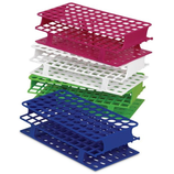 Gradilla Onerack® Forma completa, fabricada en POM, para 24 Tubos de 15-50 ml. 30 mm diámetro Dimensiones: 28.2x11x8.5 cm. Paquete con 8 pzs. Marca HEATHROW SCIENTIFIC HS27515