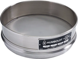 Tamiz estándar de 8" de diámetro, marco de acero inoxidable N° 100 (150 µm), malla de acero inoxidable, marco de altura completa de 2" (50 mm), Marca Humboldt H-3920FSS100