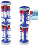 Gradilla de Rodillo para 10 Tubos de Ensaye y/o Cultivo, Paquete con 3 piezas, Marca Heathrow Scientific 120956 Grande 10-15 ml & 120957 Pequeña 3.5-7 ml