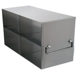 Gradilla Horizontal de acero inoxidable, para utilizar en sistemas de refrigeración Vertical, acomoda 4 cajas de 2" alto de cartón, policarbonato, polipropileno o metálicas, Marca Crystal Tech. UF-222