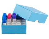 Criocaja para almacenamiento de 25 viales de 2 ml. 14 mm diám. paquete con 200 piezas Marca Heathrow Scientific 120519