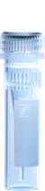 Microtubo roscado de 0.5 ml, fondo cónico con faldón, con moleteado, transparente, tapón neutro-montado, campo de rotulación impreso, estéril, 100 unidades/bolsa, Marca SARSTEDT 72.730.006