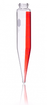 Tubo fondo cónico de centrífuga California con franja roja, cap. 100 ml. 38 x 200 mm paquete con 12 piezas Marca KIMAX® 45239-100