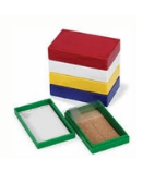 Caja de Plástico ABS para 25 laminillas de 75x25 mm.ó 3"x1", Marca HEATHROW SCIENTIFIC HS15989