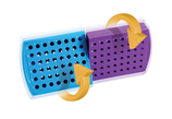 Gradilla Rota-Rack® Duo Sección Azul para 96 tubos de 0.2 y 48 de 1.5/2 ml | Sección Morada para 48 tubos de 0.5 y 48 de 1.5/2 ml. Marca Heathrow Scientific HS29041A