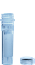 Microtubo roscado de 0.5 ml, fondo cónico con faldón, con moleteado, transparente, tapón: neutro, cierre incluido, con campo de rotulación impreso, 250 unidades/bolsa SARSTEDT 72.730.007