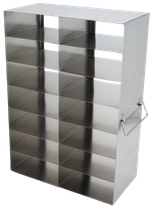 Gradilla Horizontal de acero inoxidable, para utilizar en sistemas de refrigeración Vertical, acomoda 14 cajas de 2" alto de cartón, policarbonato, polipropileno o metálicas, Marca Crystal Tech UF-272
