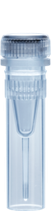 Microtubo roscado, de 0.5 ml, fondo cónico con faldón, con moleteado, transparente, tapón: neutro, cierre montado, estéril, bolsa con 100 unidades, Marca SARSTEDT 72.730.005
