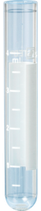 Tubo de cultivo de 5 ml, 75x12 mm, de Poliestireno transparente, fondo redondo, con impresión, etiqueta/impresión: blanco, con escala, 1.000 unidades/bolsa, Marca SARSTEDT 62.476.022