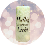 Hallig Licht Stearin-Stumpenkerze mint