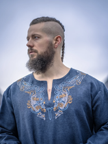Wikinger Tunika "Snorri" mit Handstickerei im Urnes-Stil