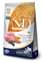 N&D ancestral grain agnello e mirtillo adult medium 12kg