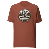 Core Guns "Hunter Big Game Division" - Shirtfarbe Heather Clay (braun) Essenzielles Unisex T-Shirt | Bella + Canvas 3001