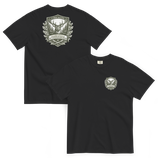 Core Guns "Jagdwaffen und Munitionsvertrieb" - schwarzes Shirt - beidseitig bedruckt Unisex garment-dyed heavyweight t-shirt