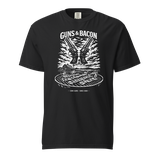 Core Guns "Guns & Bacon" in weißdruck - schwarzes Shirt -Unisex garment-dyed heavyweight t-shirt