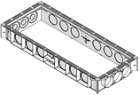 E-Trick Quattro Rahmenelement L. W. 1200 x 450 mm Höhe=150mm