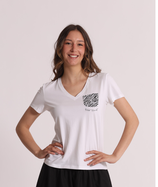 T shirt con taschino zebrato