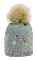 Bonnet enfant gris - licorne