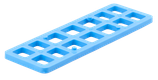 Unterlegplatten, blau, 160x50x5 mm