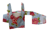 Ｂ和風　芍薬柄　水色　Ｍ－３０セット