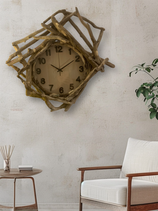 Horloge murale en bois flotté