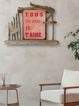 Etagère murale en bois flotté