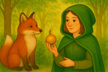 Die Zwiebel hilft dem Fuchs  bei seinen Ohrenschmerzen