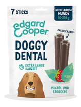 Edgard + Cooper Doggy Dental Erdbeere & Minze, medium, 160g, 7 Sticks
