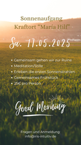 Sonnenaufgang am Karftort "Maria Hilf"