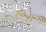 Metall-Schrift "Frohes Fest"