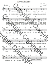 Love All Alone - Leadsheet
