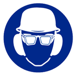 Pictogram Hoofd/Oog/Oorbescherming Verplicht