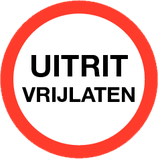 Pictogram Uitrit Vrijlaten