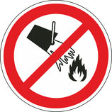 Pictogram Verboden Te Blussen Met Water