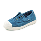 tennis coton bio bleu turquoise délavé, Natural World - jungla