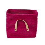 Panier en raphia rose, Rice