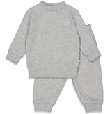 Feetje Pyjama wafel Grijs Melange