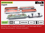808 Minitrix Spur N Zugset Elektrolok BR151 + 5 sw Güterwagen DB Ep.IV